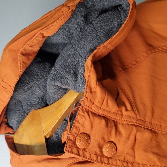 Gap jacket boys size large ( 10 ) orange grey green blue zippered pockets - Picture 8 of 16